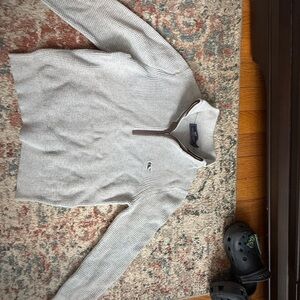 Youth Boys Gray Quarter-Zip Sweater